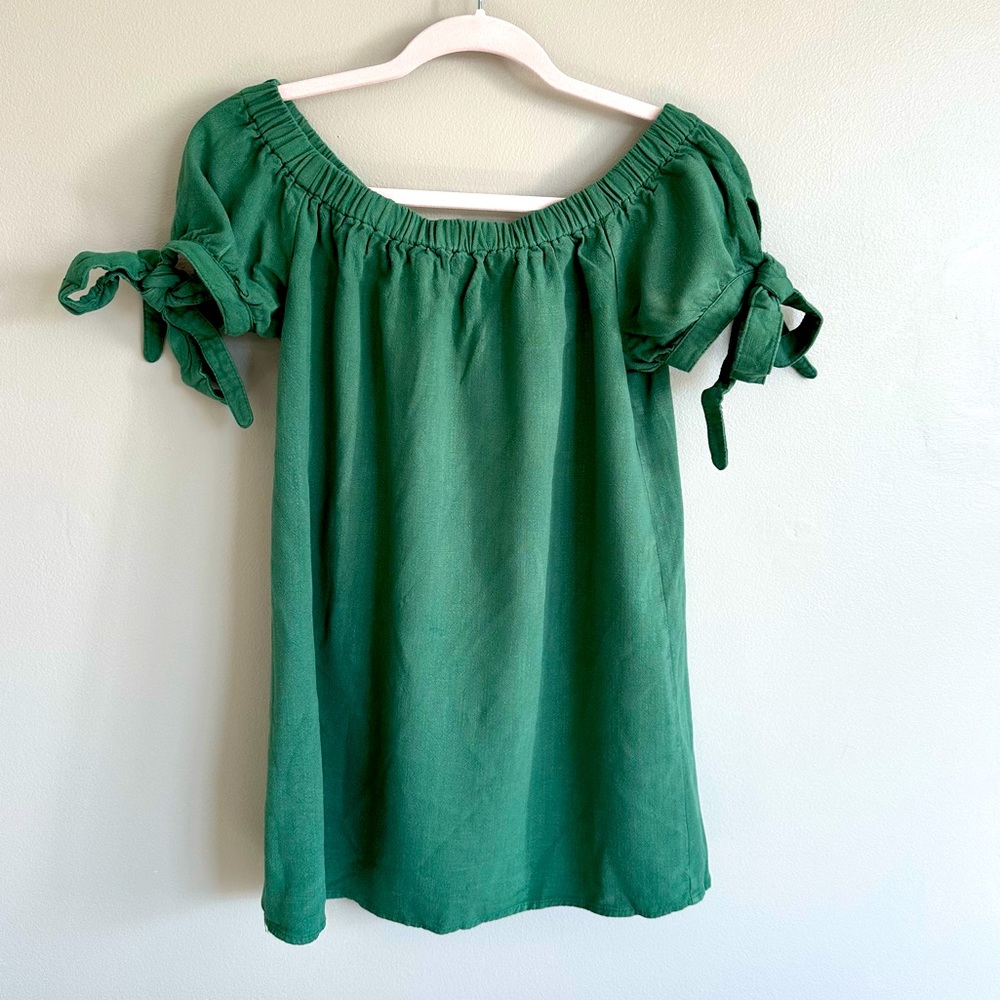 LuLu’s Tie Sleeve Off shoulder Dress - small